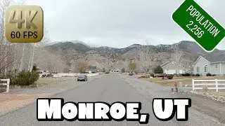 Driving Around Small Town Monroe, Utah in 4k Video