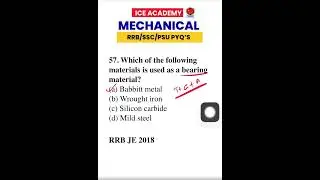 Crack Mechanical Competitive exams , Q - 61 | #appsc ,#amvi  ,#rrbje ,#sscje ,