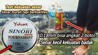 Unboxing dan tes kekuatan senar sinori yakuza japan material kecil-kecil kekuatan badak