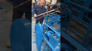 High-Speed Bamboo Stick Maker in Action! * Factory Girl vs. Industrial Slicer ⚙️Lifestyle