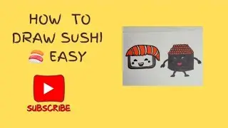 Cute Sushi 🍣 Drawing For Beginners II Easy Sushi Drawing