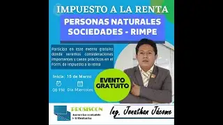 IMPUESTO A LA RENTA PERSONAS NATURALES Y SOCIEDADES RIMPE CASOS PRÁCTICOS ..