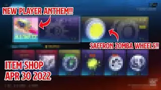 Rocket League item shop today APR 30 2022 NEW Player Anthem,Saffron Zomba,BS Dingo Car
