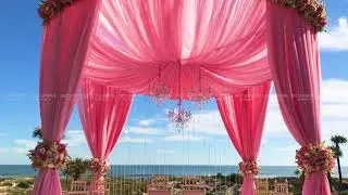 Pink Outdoor Wedding Mandap