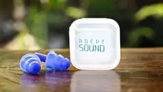 Adept Sound Noise Cancelling Silicone Ear Plugs (Blue)