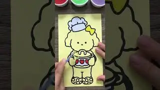 Cute bear sand painting #sandpainting #cutebear #shortvideo #chimxinhchannel