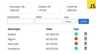 Sistema de Controle de Finanças com JavaScript 🔥