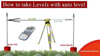 How to create temporary benchmark||How to measure RL by dumpy level ||TBM||Auto level|
