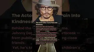 American Actor Who Turns Pain Into Kindness.