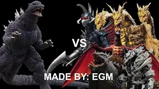 Reacting Godzilla, Rodan, Anguirus, King Caesar vs Monster X & Gigan Epic Battle Stop Motion