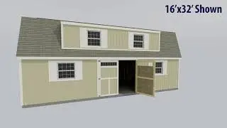 Best Barns Crafted Colossal Elite Barndominium w/ Transom Door + Dormers