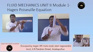 FLUID MECHANICS| Mechanical Engineering | Unit2 Module 1 | Haigen Poiseuille Equation| MTGA