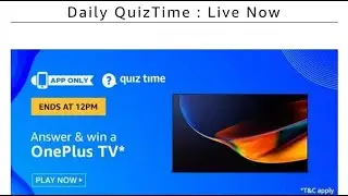 Amazon Quiz 27 June 2020 - Win Oneplus TV