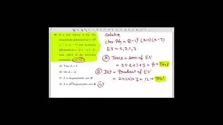 characteristic polynomial of a square matrix