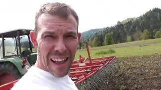 BRUTAL!!! Sommerkulturen striegeln / Biologische Beikrautregulierung / Einb&ouml;ck Ackerstriegel