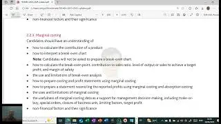TOPIC 2.2.3. - MARGINAL COSTING