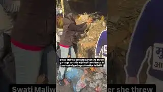 Sensational in social media where a MP Swati Maliwal throwing trash near Arvind kejriwal house