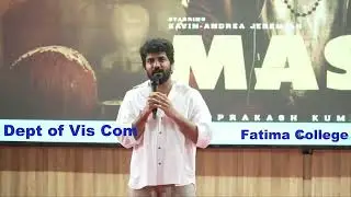 Kavin actor appreciating the Visual Communication students of Fatima College