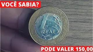 MOEDA DE 1 REAL INCLINADA QUASE HORIZONTAL - LINDA #SHORTS
