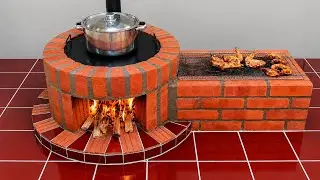  &iexcl;INCRE&Iacute;BLE! ✅ C&oacute;mo Hacer una Estufa de Le&ntilde;a y Parrilla 2 en 1 con Ladrillos - DIY Cocina Exterior