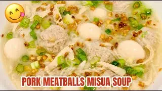 How to cook Pork Meatballs Miswa Soup with quail eggs | Misua Soup