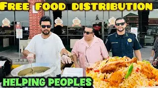Free food distribution after storm in Houston|helping peoples