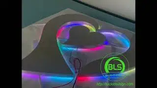 Custom Laser Cut Stainless Steel Backlit Sign with RGB Lighting  BacklitLEDSign