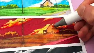 1 drawing, 3 atmospheres 😌😱👻 #drawingtutorial #method #art #beginner #mood #foryou