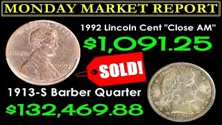🏆FEATURED TROPHY - Silver Quarter Blasts $130,000 At Auction! | MONDAY MARKET REPORT