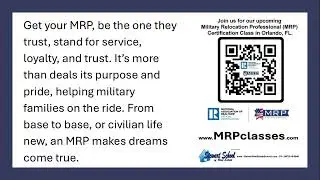 Military Relocation Professional (MRP) Certification Class in Orlando, Florida.