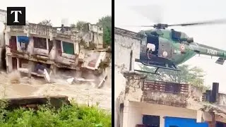 Deadly India Flood Destroys Homes During Daring Rescue