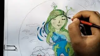  World Earth Day Drawing/Earth day drawing// World Earth Day Poster// Save Tree Save Earth drawing/ 