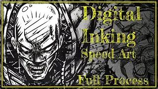 Redrawing A Comic Page and Digital Inking A Comic Double Splash Page in Krita