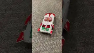 Vintage 1950s Cragstan Tin Litho Battery Operated Firebird 3 Space Rocket Car