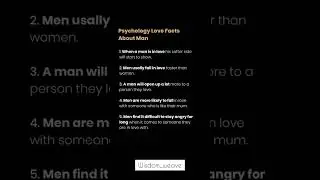 5 Psychology Love Facts About Men 😳💘 | Deep Male Emotions Revealed | Wisdom_Weave Shorts