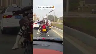Short Girl Riding Adventure bike 😅#shortsfeed #shortvideo #viral #superbikes #lady #girlrider #girl