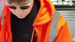 ProtectX Orange Zippered High Visibility Safety Reflective Sweatshirt with Large Pockets Class 3
