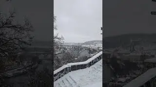 Prague today #trending #europe #snow #snowfall #shorts #travel
