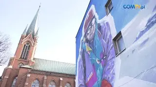 JERZY KUKUCZKA NA NOWYM MURALU W BOGUCICACH