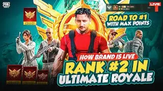 Rank Top 2 In Ultimate Royale | Can We Hit Max Points ?😴| Pubg Mobile | HOW BRAND LIVE