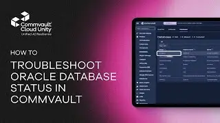 How to Troubleshoot Oracle Database Status in Commvault | Step-by-Step Guide
