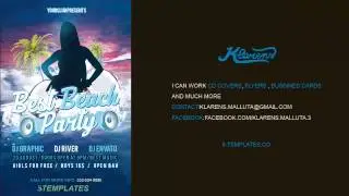 Summer Beach Party Flyer FREE PSD Template