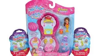 Splashlings Snack Time Shell Playset and Wave 3 Blind Bags Unboxing Toy Review