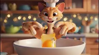Orange Ginger Cat Kitchen | Orange Cat AI Animation  for Kids Orange Cat Chef |Ginger Cat Cooking