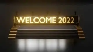 Happy New Year 2022 , Design By Blender