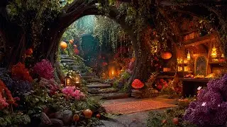 Relax & Enjoy w/ Secret Hoobit Burrow in Deep Forest | Echo Magical Music & ASMR Nature Ambience