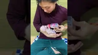 Sweet Baby Monkey Drinking Milk 🍼 | Cute Bonding & Feeding Time