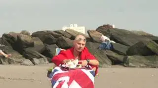 Tea time at Brighton Beach or English tea ceremony.