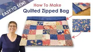 Easy and fast weekend project! How to Sew Zipper Quilted Pouch Bag