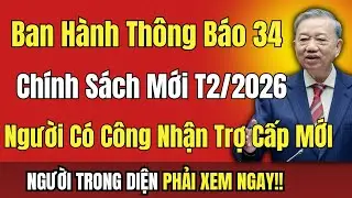 CHÍNH THỨC: Bộ Nội Vụ Ban Hành Thông Báo 34 – Người Có Công Nhận Trợ Cấp MỚI Từ Tháng 1/2026